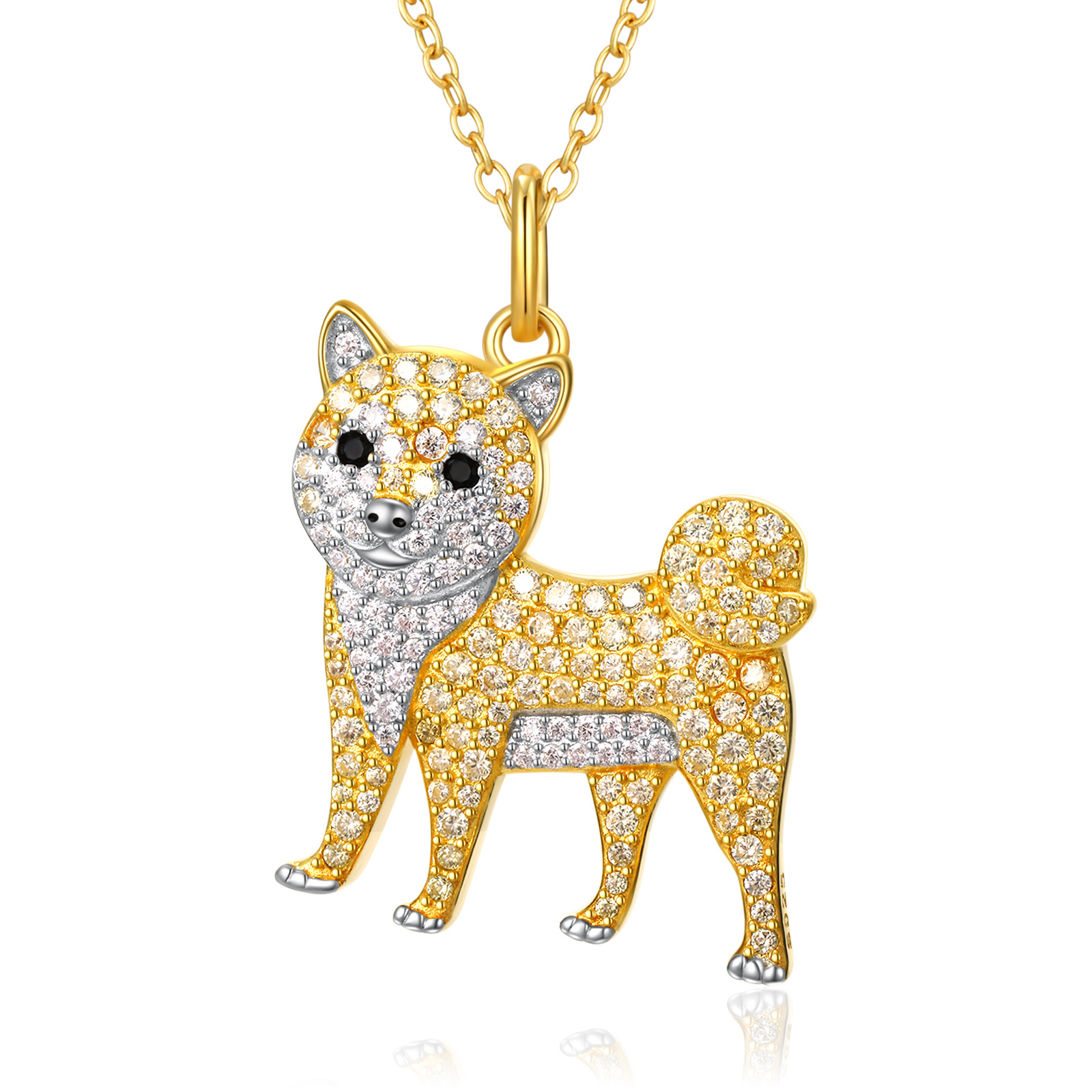 TANGPOET Shiba Inu Pendant Necklace Gifts for Women 925 Sterling Silver Shiba Inu Jewelry for Dog Mom Lovers Owners for Birthday Christmas Valentines Mothers Day Graduation