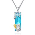 thumbnail image 1 of TANGPOET Sloth Necklace for Women 925 Sterling Silver Sloth Pendant Necklace Blue Crystal Jewelry Sloth Gifts for Her Daughter Wife Women, 1 of 5