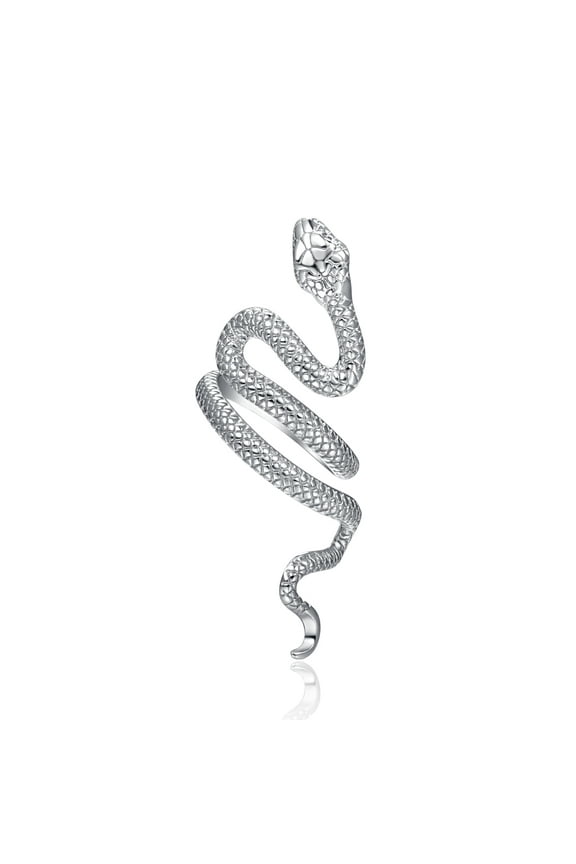 Snake Rings for Women Men 925 Sterling Silver Thumb Ring Adjustable 7-9 Snake jewelry Gifts