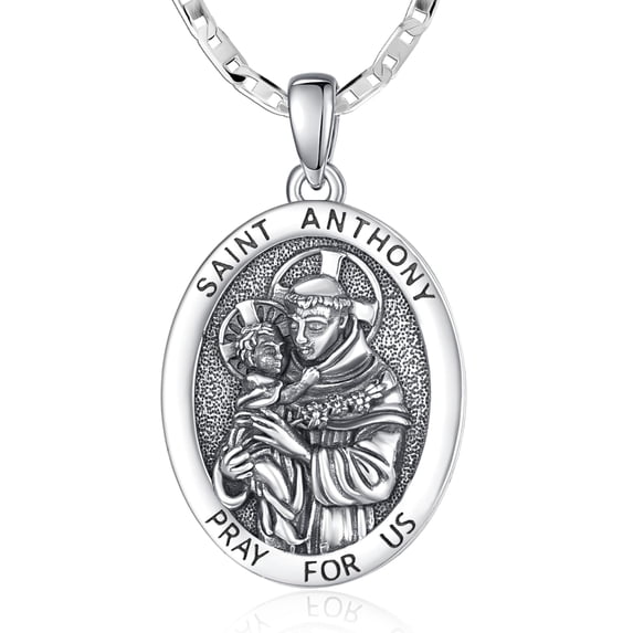 TANGPOET St Anthony Medal Pendant Necklace Protection Necklace