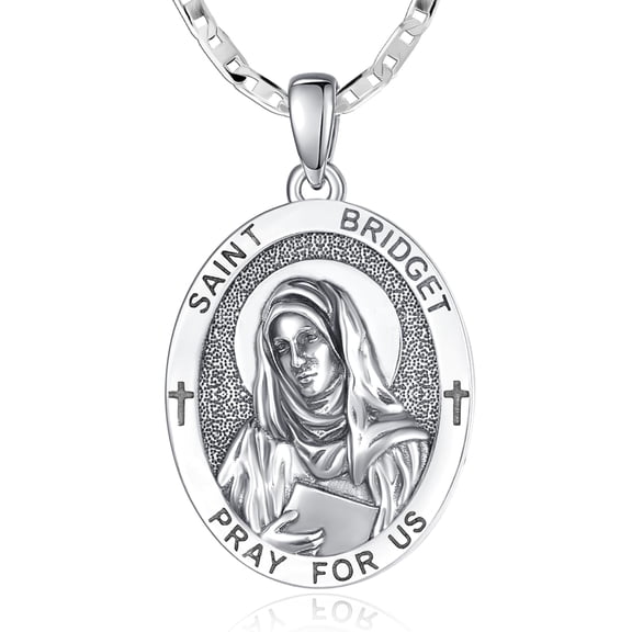 TANGPOET St Bridget Medal Pendant Necklace Protection Necklace