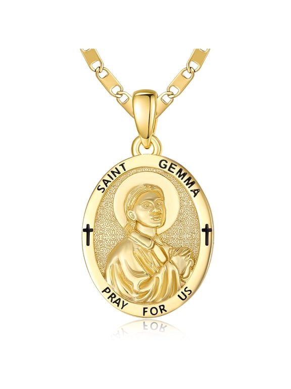 St Gemma Medal Pendant Necklace Protection Necklace