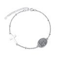 thumbnail image 1 of TANGPOET St Mary Magdalene Medal Bracelet Rosary Bracelet Cross, 1 of 5
