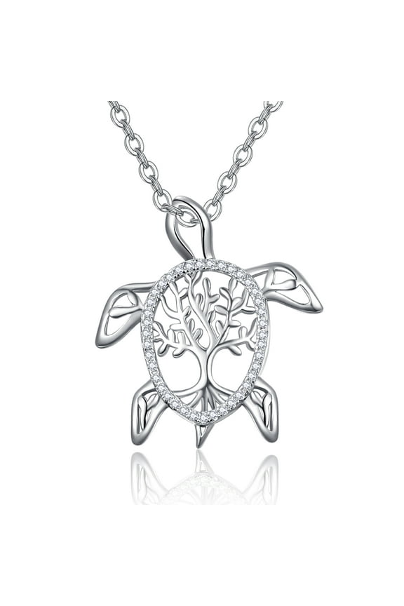Turtle Necklaces 925 Sterling Silver Necklace for Women Turtle Necklace Jewelry Turtle Gifts for Women Mom Grandmom