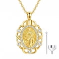 thumbnail image 1 of TANGPOET Virgin Mary Urn Necklace for Ashes Gold Plated Sterling Silver Virgen de Guadalupe Pendant Necklace Medalla de la Virgen Milagrosa Cremation Faith Anniversary Birthday Gift for Wife Mom Her, 1 of 5