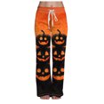 thumbnail image 1 of TANGQIOP Causal Pants for Women Halloween Printed Comfortable Drawstring Wide Leg Slacks Longline Loose Elasticized Waisted Orange S, 1 of 6