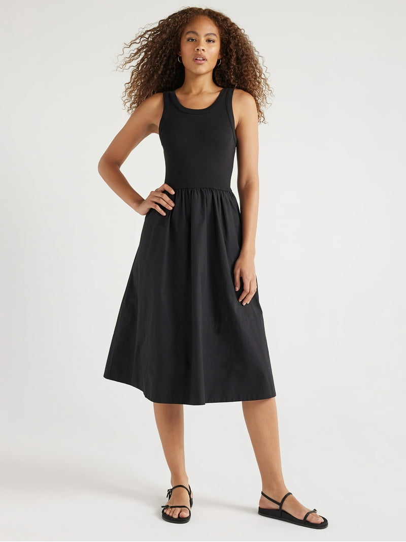 Free Assembly Women's Mixy Tank Dress, Sizes XS-XXL - Walmart.com