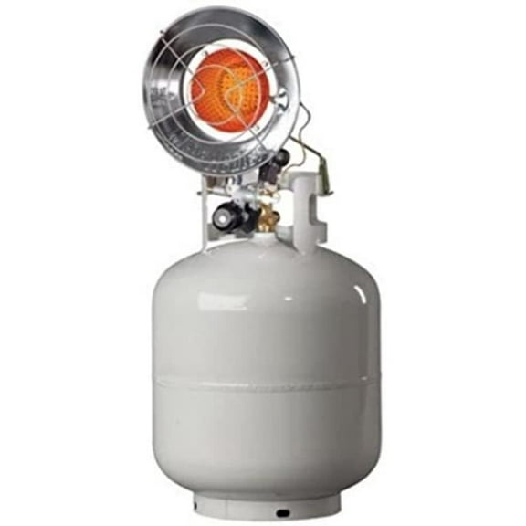 Mr. Heater Tank Top Heater - Automatic Shutoff, 3 Heat Settings, Outdoor, Silver, 20 Lbs