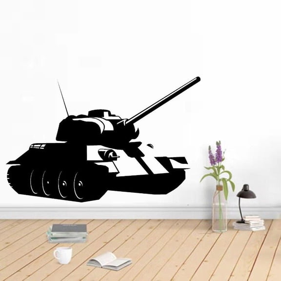 TANK military Army Vinyl Wall Sticker Kids Boys Room Decal Sticker Art Curved DIY Decal Living Room Poster Vintage 42x65cm
