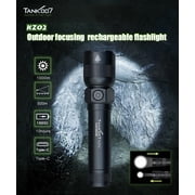 TANK007 KZ02 Aluminum Alloy Focusing Flashlight Black Plated Finish