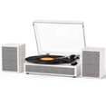 thumbnail image 1 of TANLANIN White Bluetooth Record Player with External Speakers, 3-Speed, 1 of 13