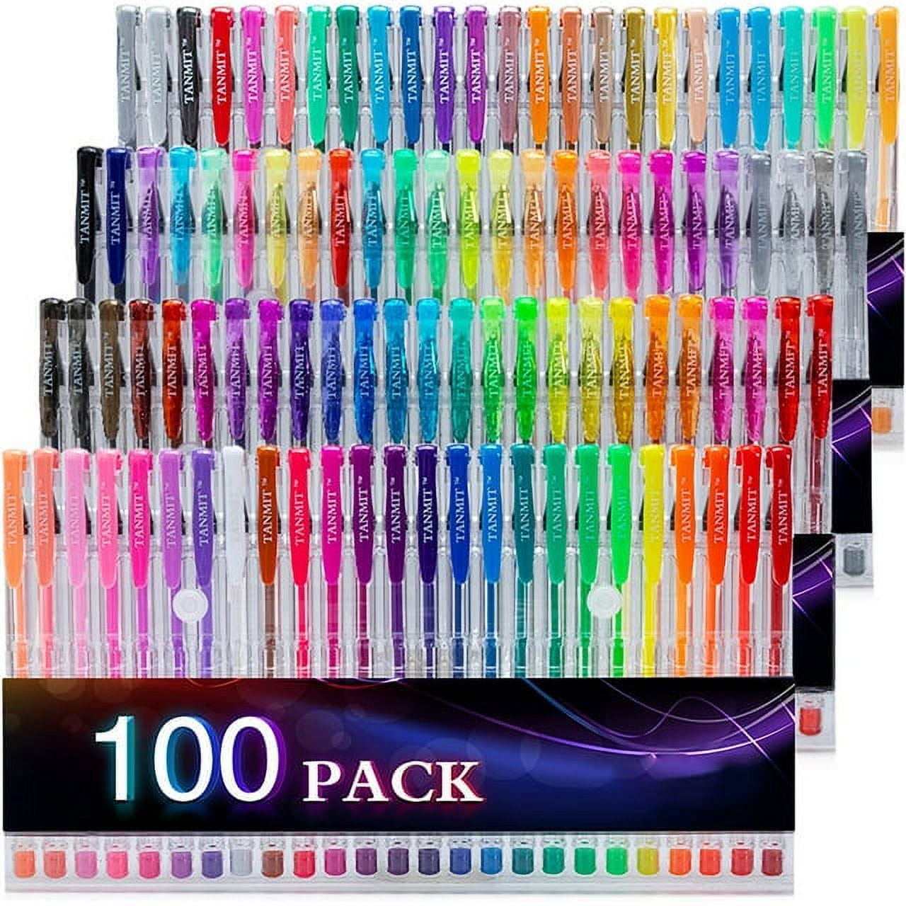 Tanmit Gel Pens Set Colored Pen Fine Point Art Marker Pen 36 Unique Colors for Adult Coloring Books Kid Doodling Scrapbooking