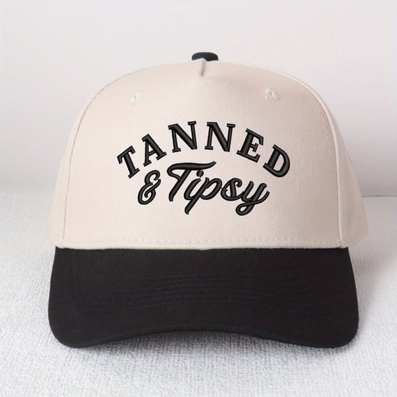 TANNED AND TIPSY Embroidered Trucker Hat | Summer Vibe Women's Fashion Cap, Adjustable Cute & Casual Beach Hat