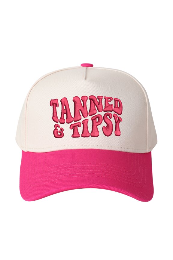 TANNED IPSY Letter Embroidered Color Block Trucker Hat Unisex Adjustable Cotton Breathable Fashion Cap for Travel Daily Wear