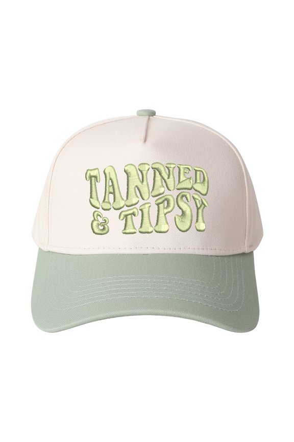 TANNED IPSY Letter Embroidered Color Block Trucker Hat Unisex Adjustable Cotton Breathable Fashion Cap for Travel Daily Wear