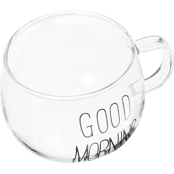 TANOM Glass Coffee Cup with Lid - Multi-Use Water Terrarium, Oatmeal Mug, Bowl for Kitchen and Office