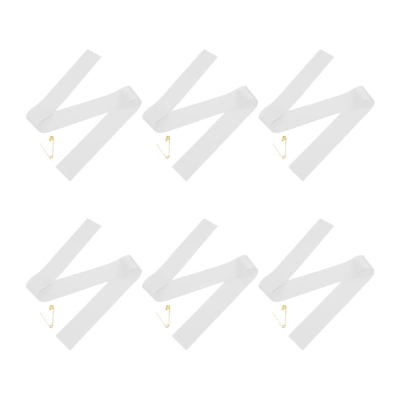 LULULION DIY Sash White Color 6Pack 33.41X3.73In Weddings Women Accessory