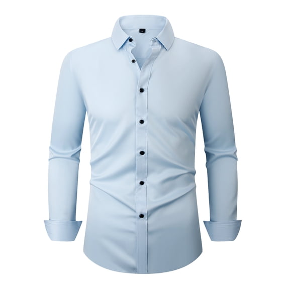 TANSILING Men's & Big Men's Classic Fit Dress Shirt with Long Sleeves, Sizes S-3XL