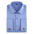 thumbnail image 1 of TANSILING Men's French Cuff Dress Shirt with Free Cufflinks, Formal Long Sleeve Tuxedo Shirt, 1 of 7