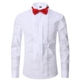 thumbnail image 1 of TANSILING Men's Formal Stud Front Tuxedo Shirt Wing Collar Long Sleeve Slim Fit, 1 of 6