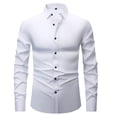 thumbnail image 1 of TANSILING Men's White Dress Shirt Slim Fit Button Down Long Sleeve Casual Business Shirt, 1 of 6
