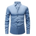 thumbnail image 1 of TANSILING Men's White Dress Shirt Slim Fit Button Down Long Sleeve Casual Business Shirt, 1 of 6