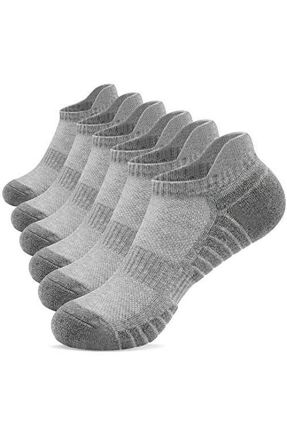 Socks for Women & Men,Ankle Athletic Sports Running Socks,Shoe Size 6-10/6-9/9-12, Low Cut No Show reathable Anti-Odor,Heel Tab Thick Cotton Arch Support Non-Slip Socks for Cycling Climbin