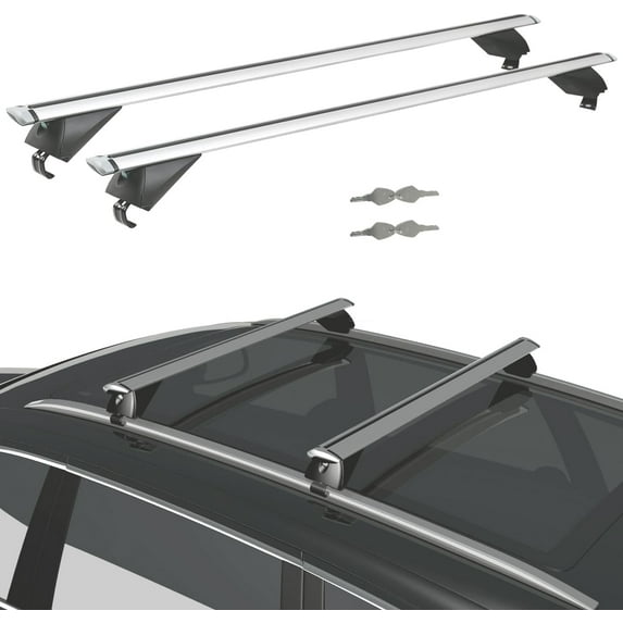 Tanx 52" Universal Roof Rack Cross Bars, Aluminum Rooftop Crossbars with Locks, RB003C