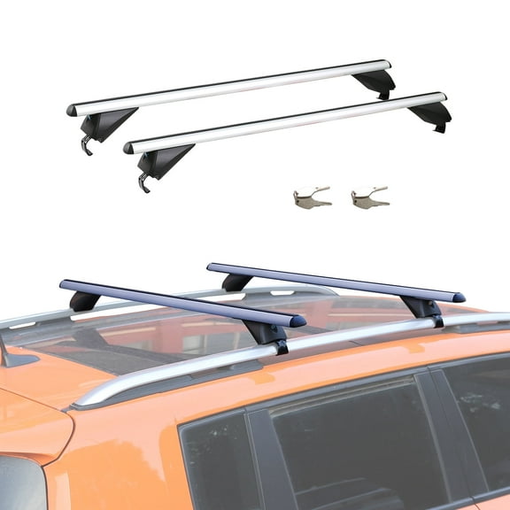 TANX Car Roof Rack Cross Bars with 2LocksUniversal Roof Rack Cross Bars,54" Thin Adjustable Aluminum Roof Rails with 200lbs Load Capacity RB003B