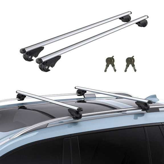 Tanx 52" Universal Crossbars with Locks,  200 lbs Aluminum Roof Rack Cross Bars, RB004