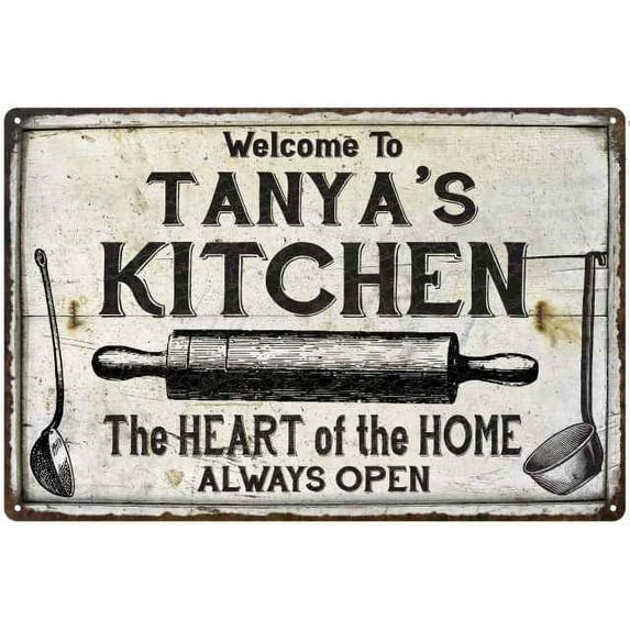 TANYA'S Kitchen Farmhouse Sign Gift Gift 12x18 Metal 112180033240