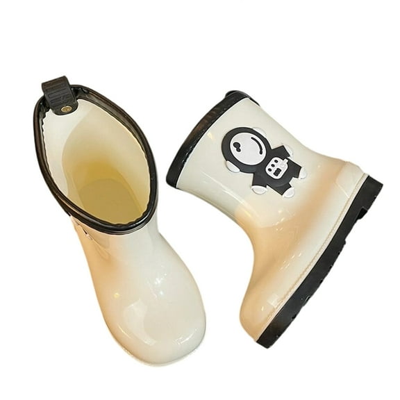 TANYSU Girls Boots Shoes Cartoon For Outdoor School Comfortable Mid Calf Low Heel Toddler Kids Footwear All Season Non- Durable Child First Walker