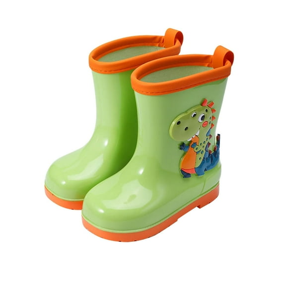 TANYSU Girls Rain Boots Shoes Cartoon For Toddler Kids Shoes Dinosaur Pattern Lightweight Comfortable Soft Sole Casual Outdoor Play Shoes Child First Walker