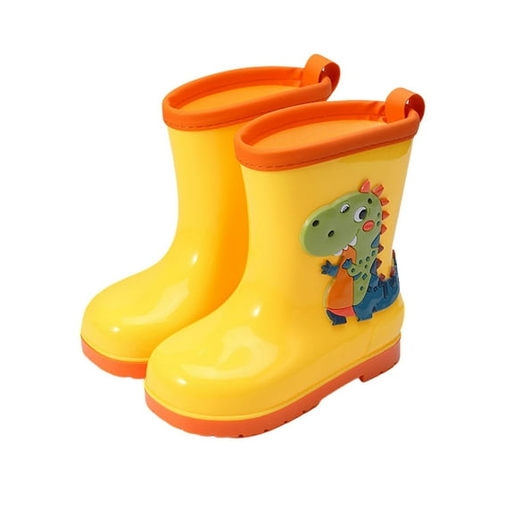 TANYSU Girls Rain Boots Shoes Cartoon For Toddler Kids Shoes Dinosaur Pattern Lightweight Comfortable Soft Sole Casual Outdoor Play Shoes Child First Walker