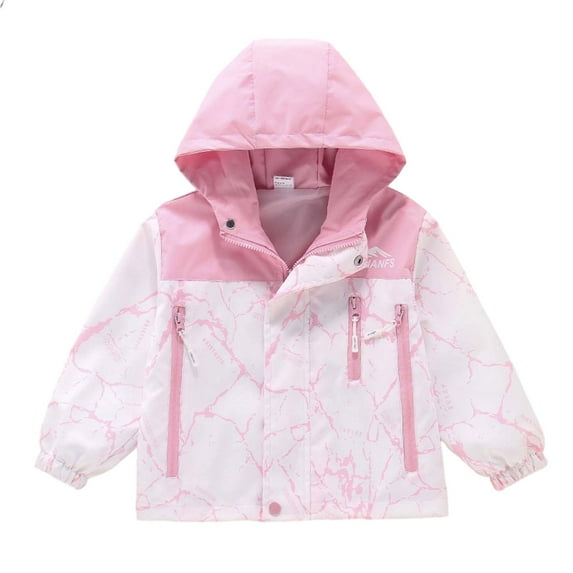 TANYSU Girls Spring Jacket Casual Windbreaker Coat Long Sleeve For Kids 4-15 Years Lightweight Outdoor Sports Outerwear Tops For Child Solid Color Daily Wear