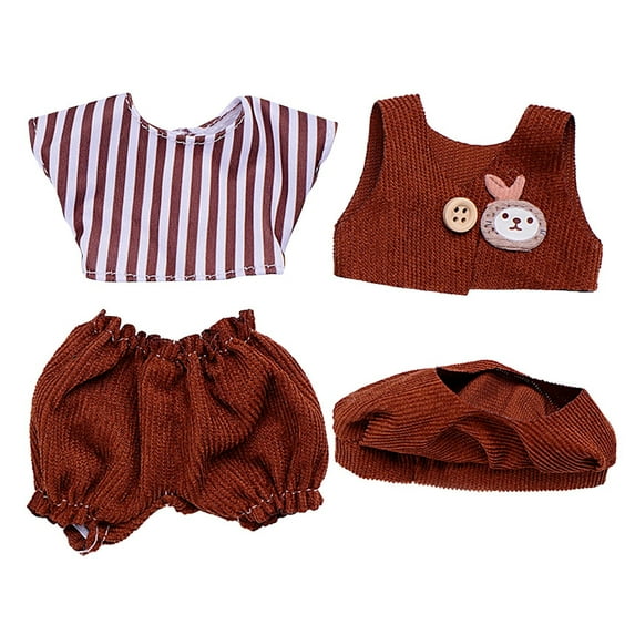 TANYSU Kawaii Doll Clothing Fashion Doll Clothes Outfit Set Soft Fabric Accessories For Dolls Indoor Outdoor Play Pretend Dress Up