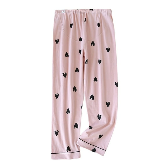 TANYSU Maternity Women's Pajamas Pants Long Waist And Adjustable Abdomen Winter Autumn Solid Color Postpartum Month Long Trousers Home Sleep Pants For Mother-to-be