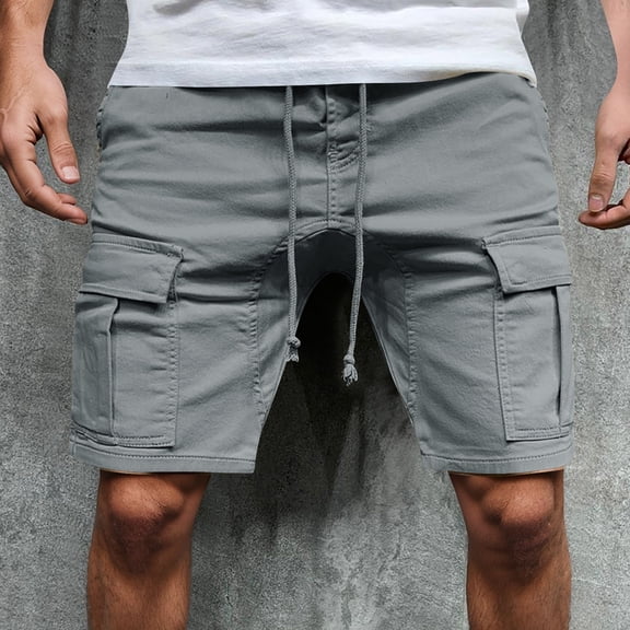 TANYSU Men's Casual Shorts Solid Color For Everyday Wear Lightweight Comfortable Pockets Outdoor Activities Beach Relaxing Versatile Fashionable Bottoms