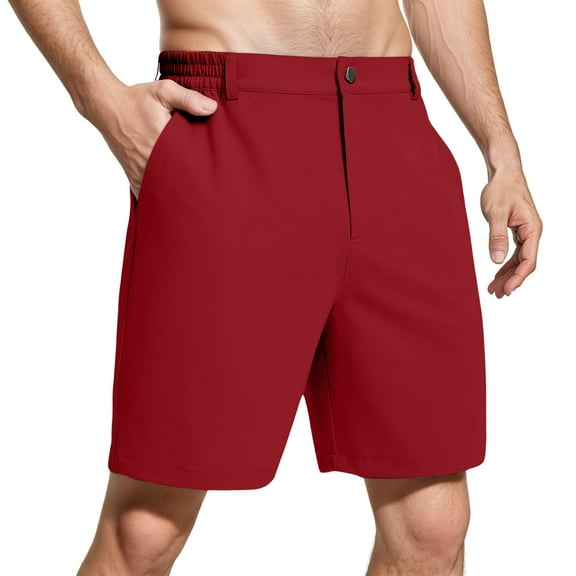 TANYSU Solid Color Men's Casual Shorts For Daily Wear And Slim Fit Straight Leg Style Travel Golf Camping Lightweight Outdoor Work Basic Bottoms XXL