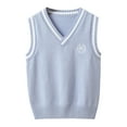 thumbnail image 1 of TANYSU Toddler Boys Girls Graphic Prints Warm Knitted Sweater Sleeveless Tops Knitwear Cardigan Vest Child Versatile Relaxed Fit Baby Wear, 1 of 3
