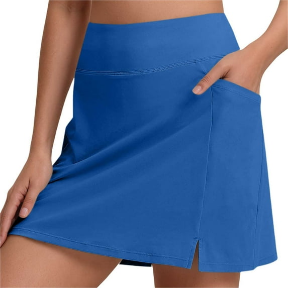 TANYSU Women High Waist Casual Skirt Sporty Running Yoga Skort For Everyday Fitness And Active Solid Color Shorts Holiday