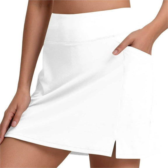 TANYSU Women High Waist Casual Skirt Sporty Running Yoga Skort For Everyday Fitness And Active Solid Color Shorts Soft