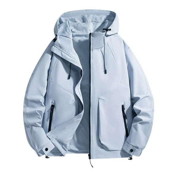 TANYSU Women Men Lightweight Windproof Breathable Jacket For Autumn Winter Windbreaker Long Sleeve Hood Zipper Coats Solid Color Tops Stylish