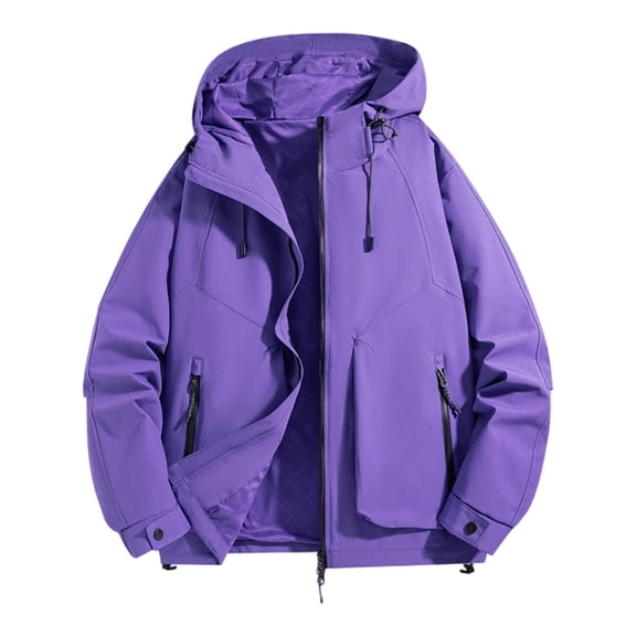 TANYSU Women Men Lightweight Windproof Breathable Jacket For Autumn Winter Windbreaker Long Sleeve Hood Zipper Coats Solid Color Tops Stylish