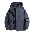 thumbnail image 1 of TANYSU Women Men Windproof Outdoor Casual Jackets Windbreaker Long Sleeve Hood Zipper Stylish Versatile For Couples Solid Color Coats Tops Birthday, 1 of 4