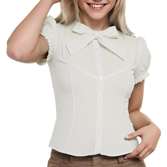 TANYSU Women's Stylish Short Sleeve T Shirt Blouse Casual Party Wear Comfortable Daily Tee Versatile Fashion Tops Solid Color Classic