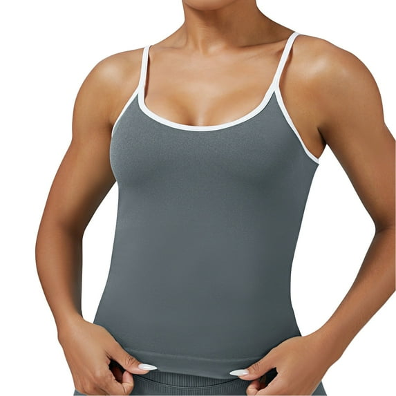 TANYSU Women's Workout T Shirts Yoga Tops With Mesh Back Design For Sports Home Casual Wear Comfortable Breathable Athletic Tee Solid Color Camis Stylish