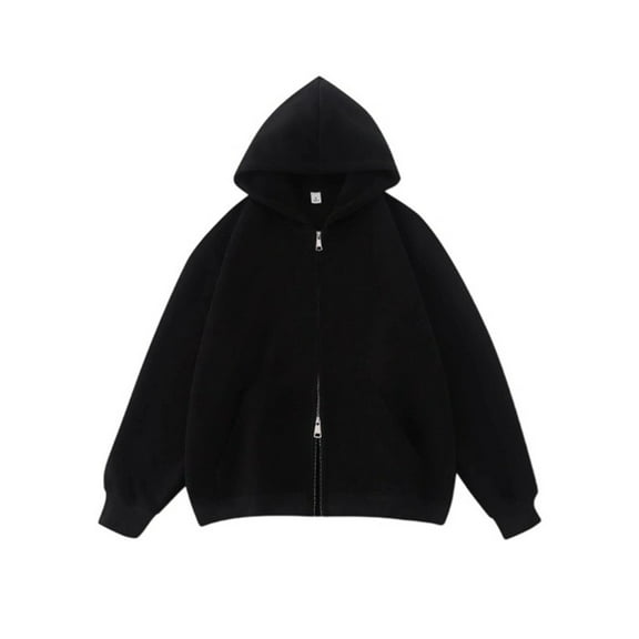 TANYSU Women's Zip Up Hoodie Lined Sweatshirt Casual Pullover Jacket With Double Zipper For Outdoor Travel Campus Solid Color Coats Long Sleeve Tops Holiday