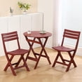 thumbnail image 1 of TAO ONE Plastic Folding Bistro Set – 3 Piece Portable Indoor Outdoor Table and Chairs for Patio, Balcony, Garden, and Poolside (Red), 1 of 7