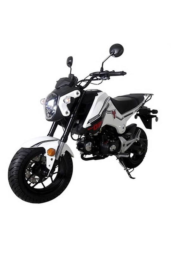 TAO TAO HELLCAT 125cc Motorcycle Gas Pit Bike VADER 125 Street Motorcycle for Adults and Youth ( White )
